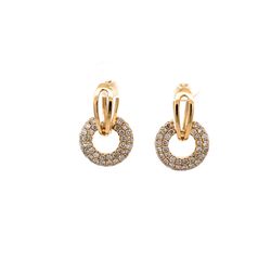 14k Yellow Gold 0.75 CTTW Diamonds Earring 