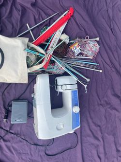 Brother sewing machine+crochet set