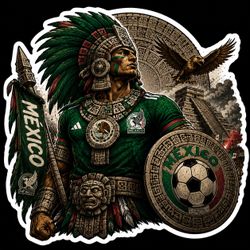 🇲🇽 Aztec Mexico Warrior Soccer 3” Waterproof Vinyl Sticker