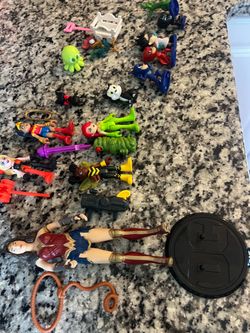 Mixed Lot of Superhero and Character Toy Figures