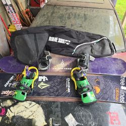 Three Snowboards Two With Bindings And A Snowboard Bag 50 Bucks Takes All