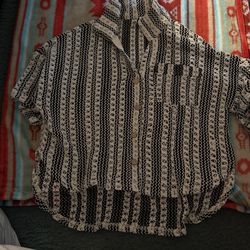 women’s short sleeve knitted top