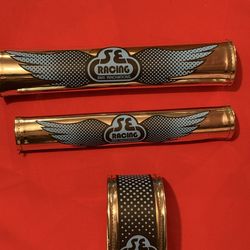 SE Racing Bikes Retro Padset CHROME with Black/Blue Logo "NEW"