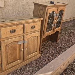 Nice Real Wood China Cabinet 