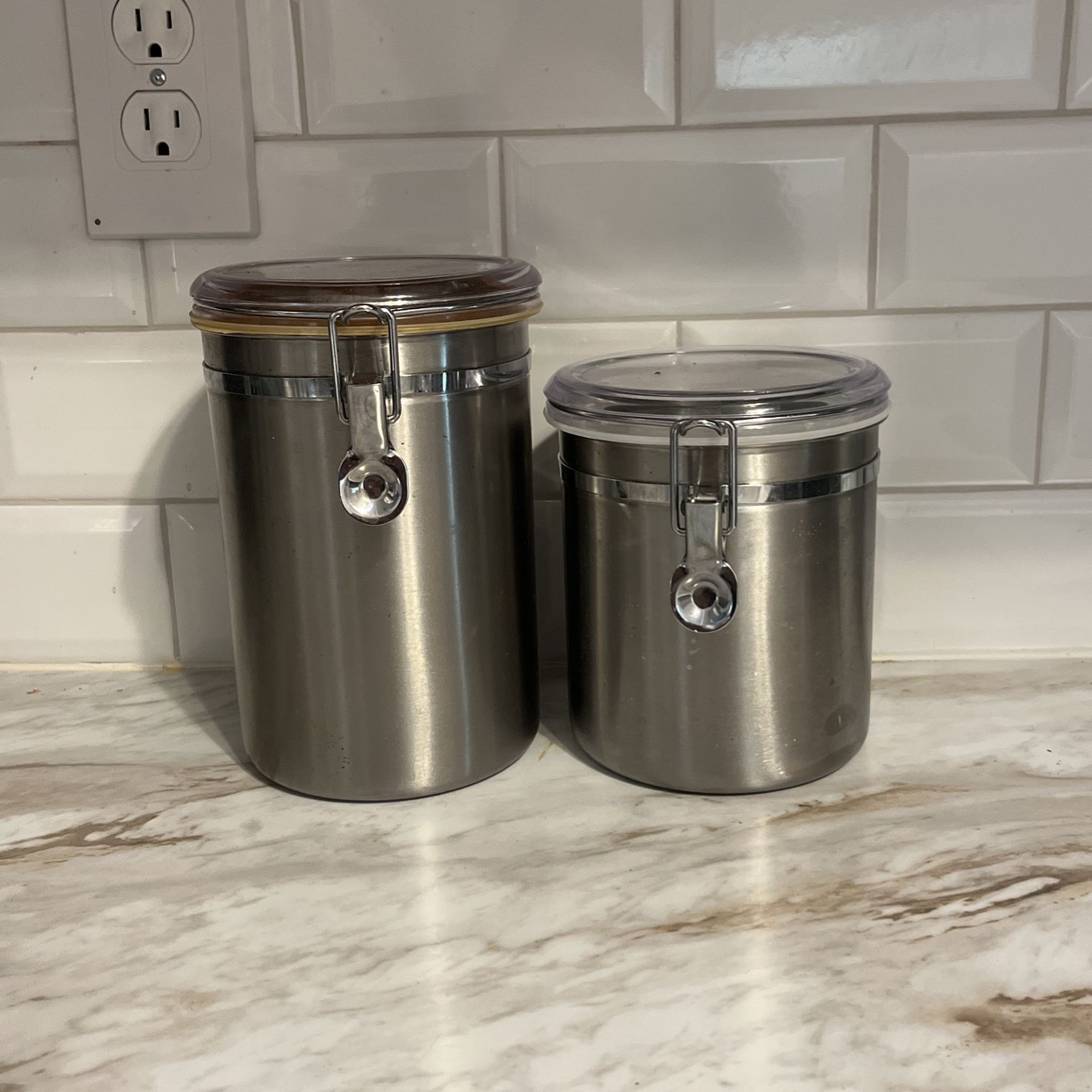 2pc Stainless Steel Canister Set