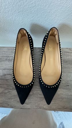 Christian Louboutin Studded Suede Flats | Fits US 8.5–10 EU 41