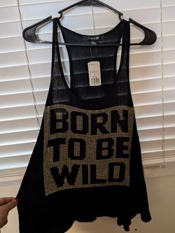 Forever 21 'Born To Be Wild' Tank Top – Size L