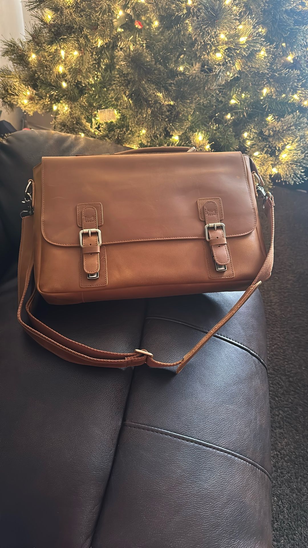 Kattee Men Leather Satchel  Briefcase 