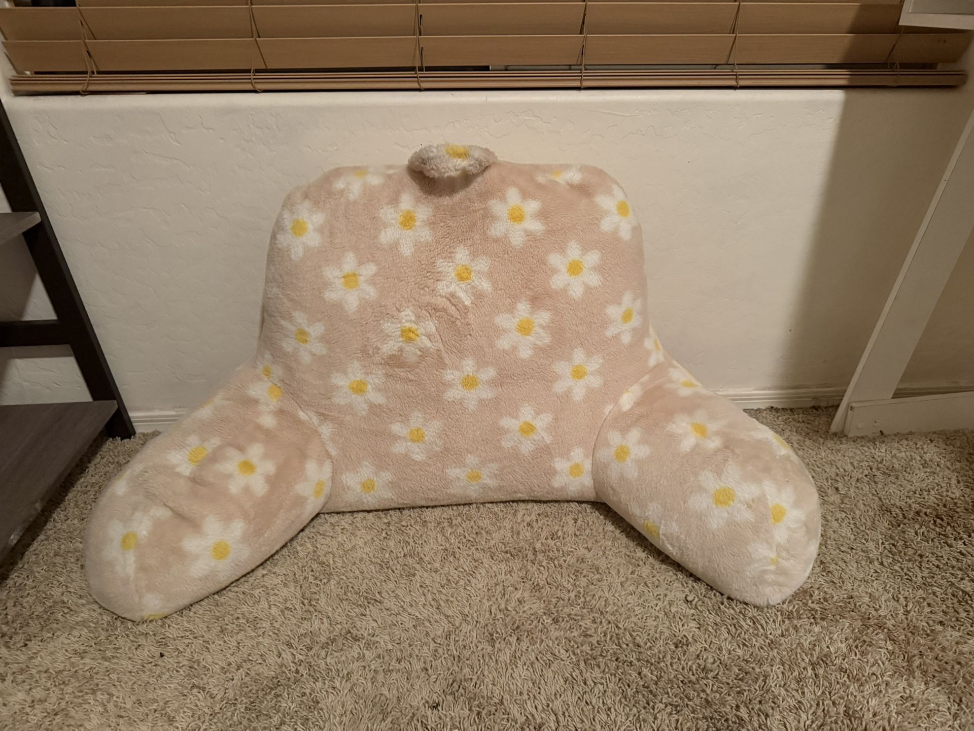 daisy-print backrest pillow with arms $10