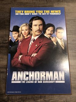 Anchorman movie plaque art Ron Burgundy