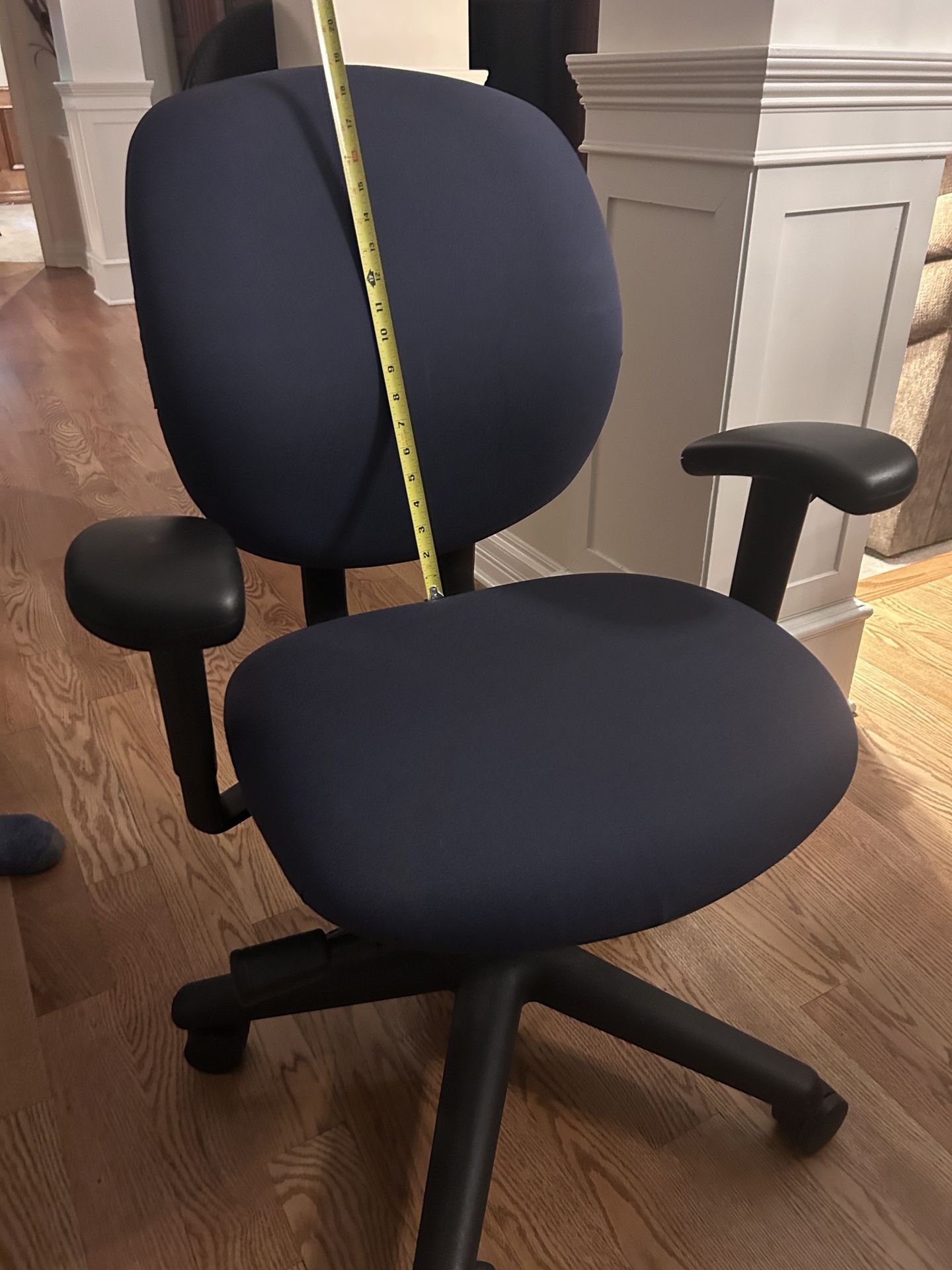 Set Of 9 Navy Blue Office Chairs