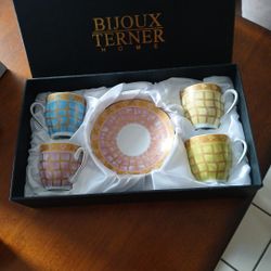 Juegos De Tasa De Café Fina Porcelana  Nueva