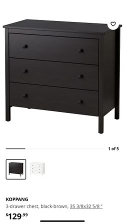 3 Drawer Dresser (Black/Brown) IKEA KOPPANG for Sale in Kansas City, MO -  OfferUp