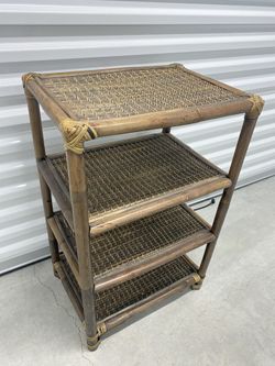 Rattan 4 Tier Shelf