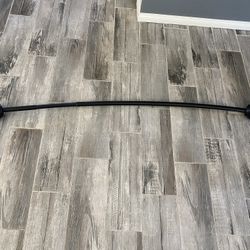 Curved Black Curtain Tension Rod 50-72"