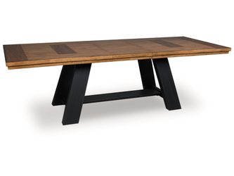 Greddinton Brown/Black Dining Extension Table