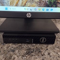 DELL OPTIFLEX 3090 MICRO PC WITH HP MONITOR M27HA