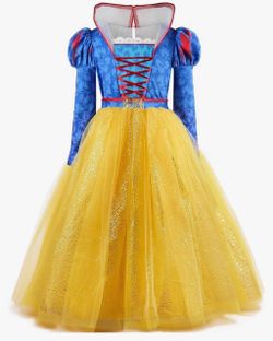 Snow White Princess Dress Costume for Girls 4-5t