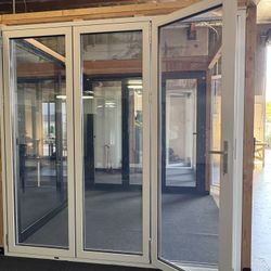 Aluminum Folding Doors, Dual Tempered Low E Glass
