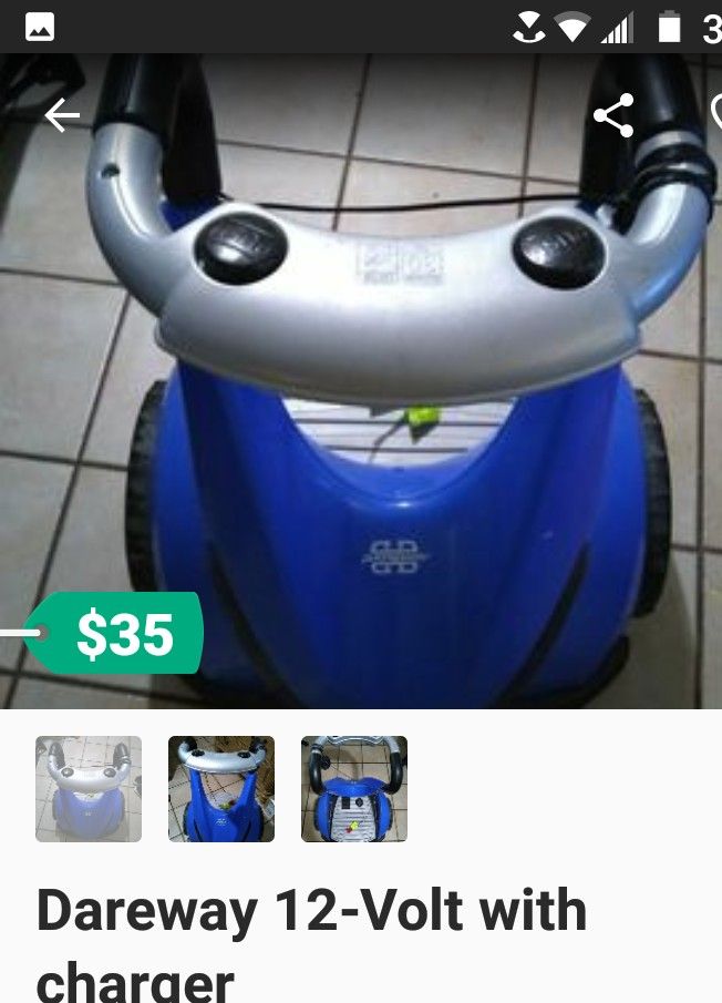 Dareway 12-Volt Battery-Powered Ride-On and charger
