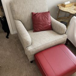 Pottery Barn Chair & Ottoman