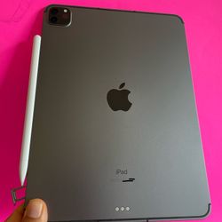  128GB Apple IPad Pro 11” 3rd Generation (2021 model / M1 chip ) WiFi + Cellular (5G / Unlocked) with pen, keyboard & Accessories (256gb $679) 