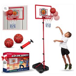 Ultimate Kids Basketball Hoop Set - Adjustable Indoor & Outdoor Mini Court - Open Box (3 Available)