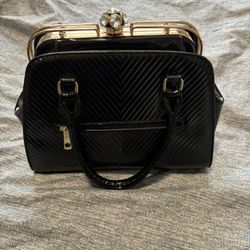  Black and Gold Hand Bag