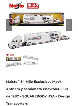Maisto 1:64 Mijo Exclusives Squarebody USA Hauler Set