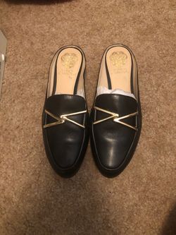 Vince Camuto black leather slip ons size 6.5