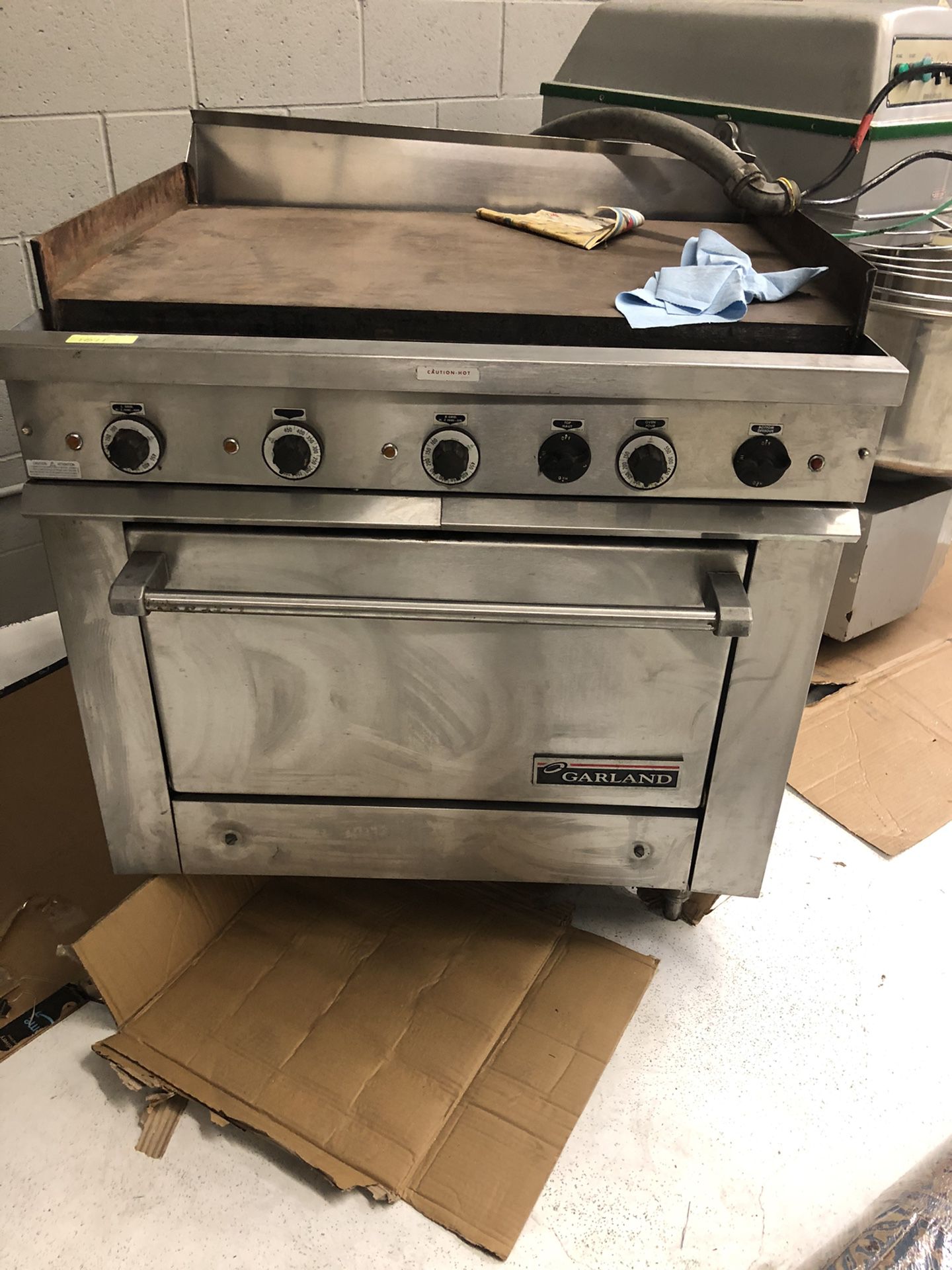 Commercial electric oven and stove top
