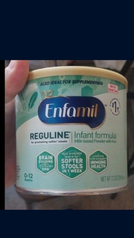 12 Enfamil Reguline 7.2 Ounce Cans $160 OR BEST OFFER Cash/Zelle All Brand New & Dont Expire Untill Late 2027
(DELIVERY IS AVAILA