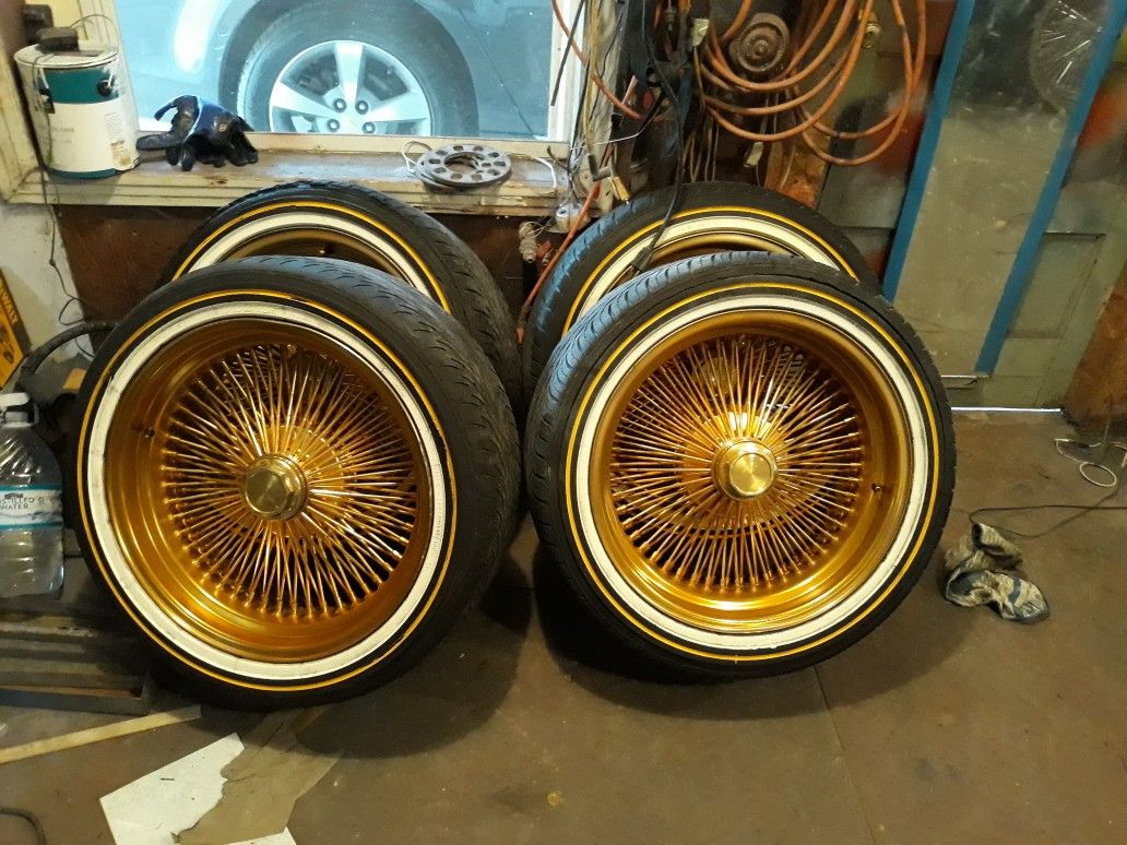 18 inch all gold spoke wheels for Sale in Dallas, TX OfferUp