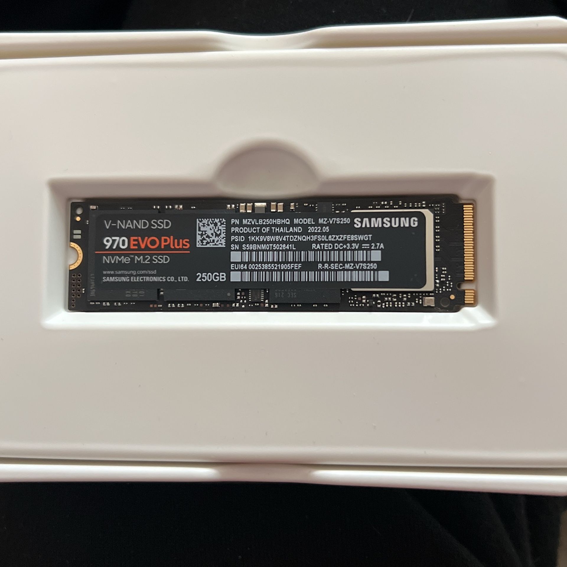 970 EVO Plus NVMe m 2 ssd 250GB