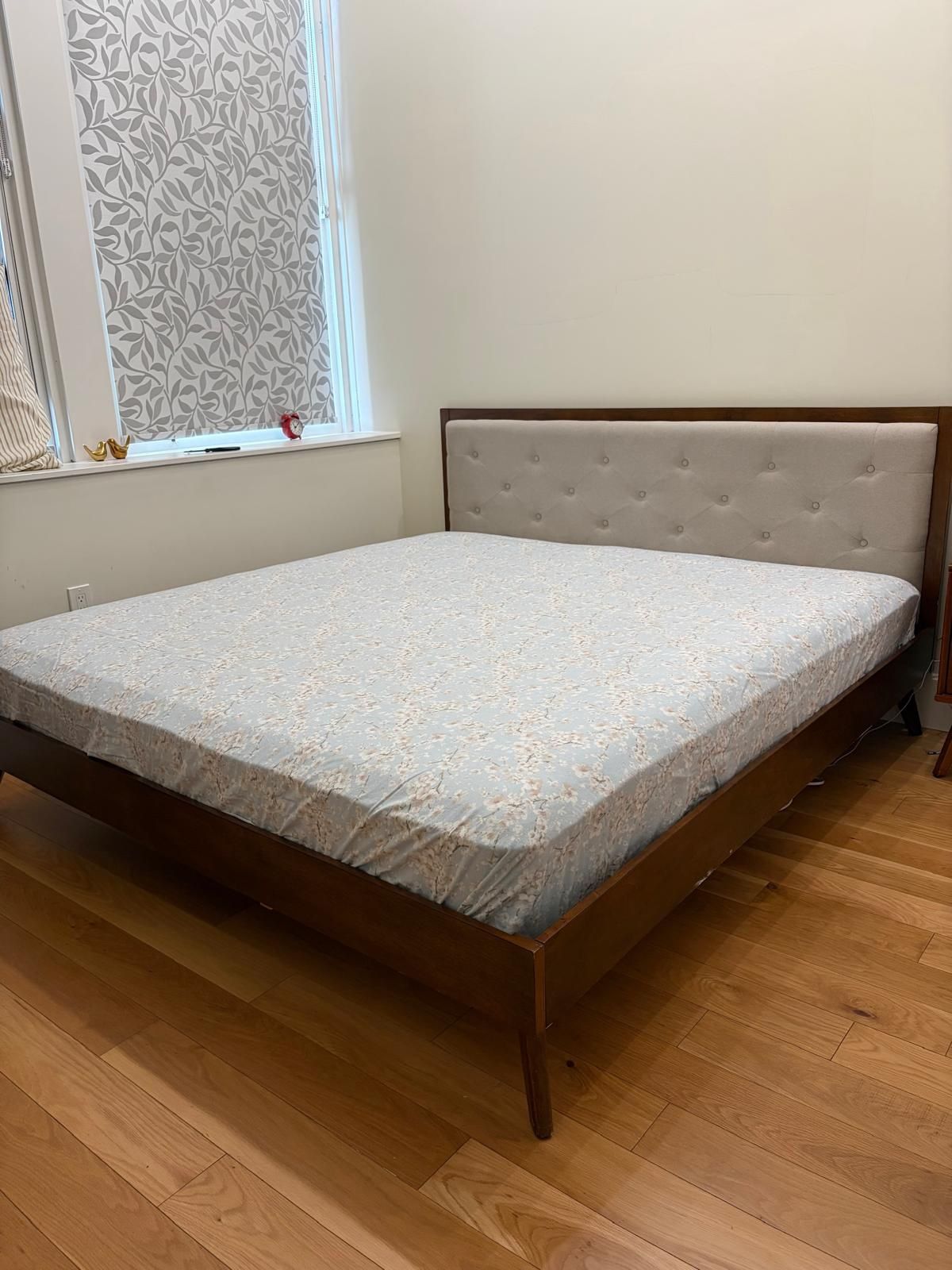 Upholstered King Bed Frame (mattress not included)