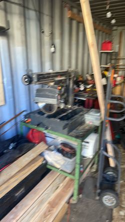 Craftsman industrial radial saw with wheel stand