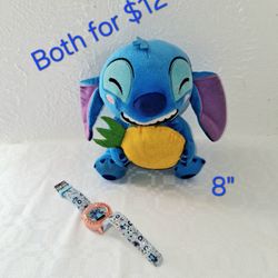 Disney Lilo And Stitch Plush & Watch Set Both For $12