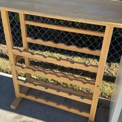 Wooden Wine Rack Bar Table 