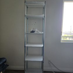 2 Ikea Omar Metal Shelving 