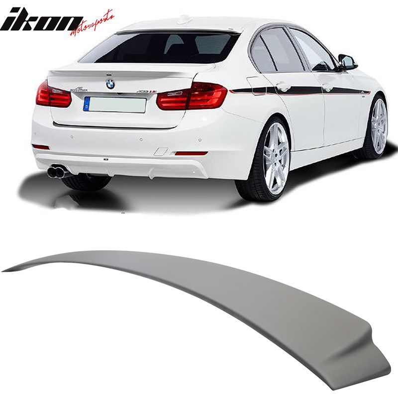Fits 2012-2018 BMW F30 3-Series Sedan 4Dr A Style Rear Roof Spoiler ABS Unpainted