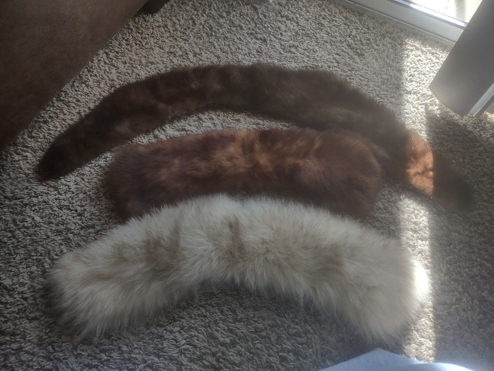 Real Fur Stoles Vintage Antique