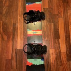 Burton Process Flying V 159cm Snowboard and Burton Mission EST Bindings