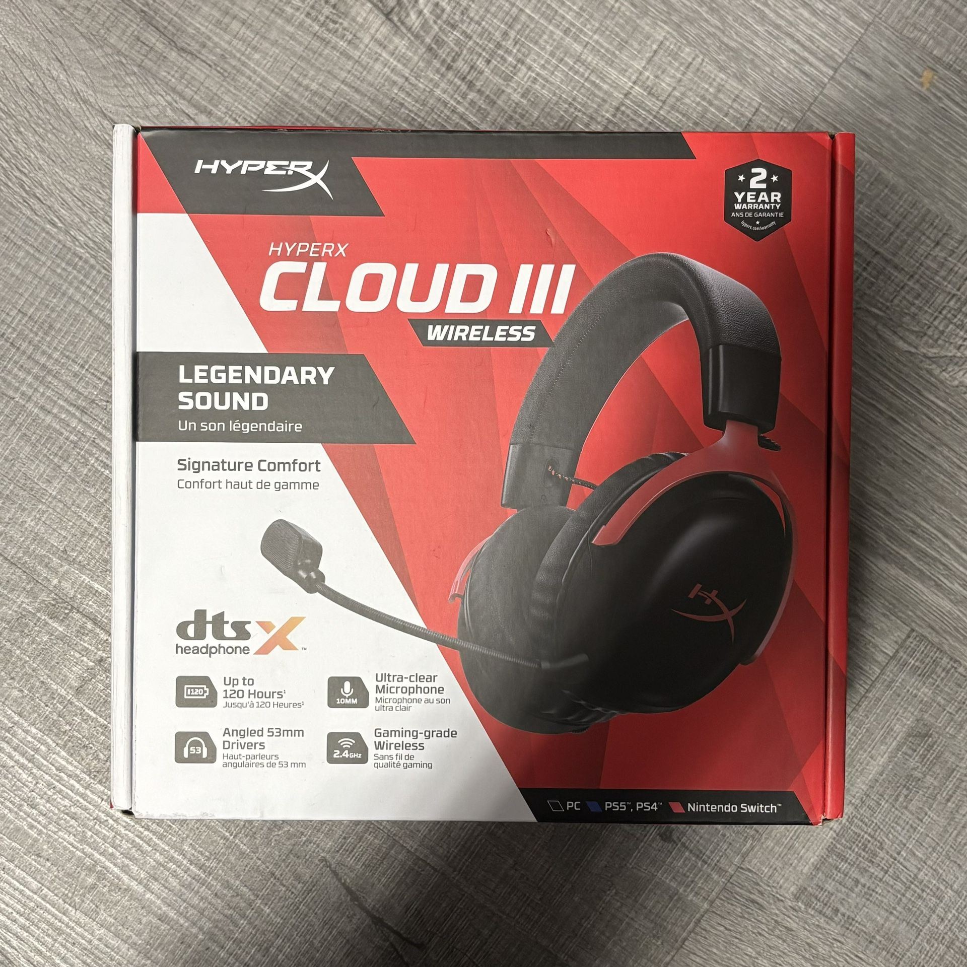 HyperX Cloud III Wireless Gaming Headset for PC/PlayStation
