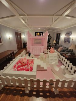 Pink Soft Play Set And Bouncer