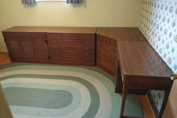 Vintage Ethan Allen Office Desk Set From Their Custom Room Plan