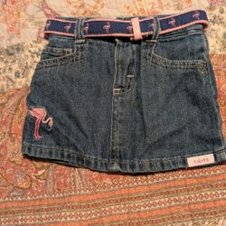 12 Mo Adorable Jean Skirt With Velcro Belt 