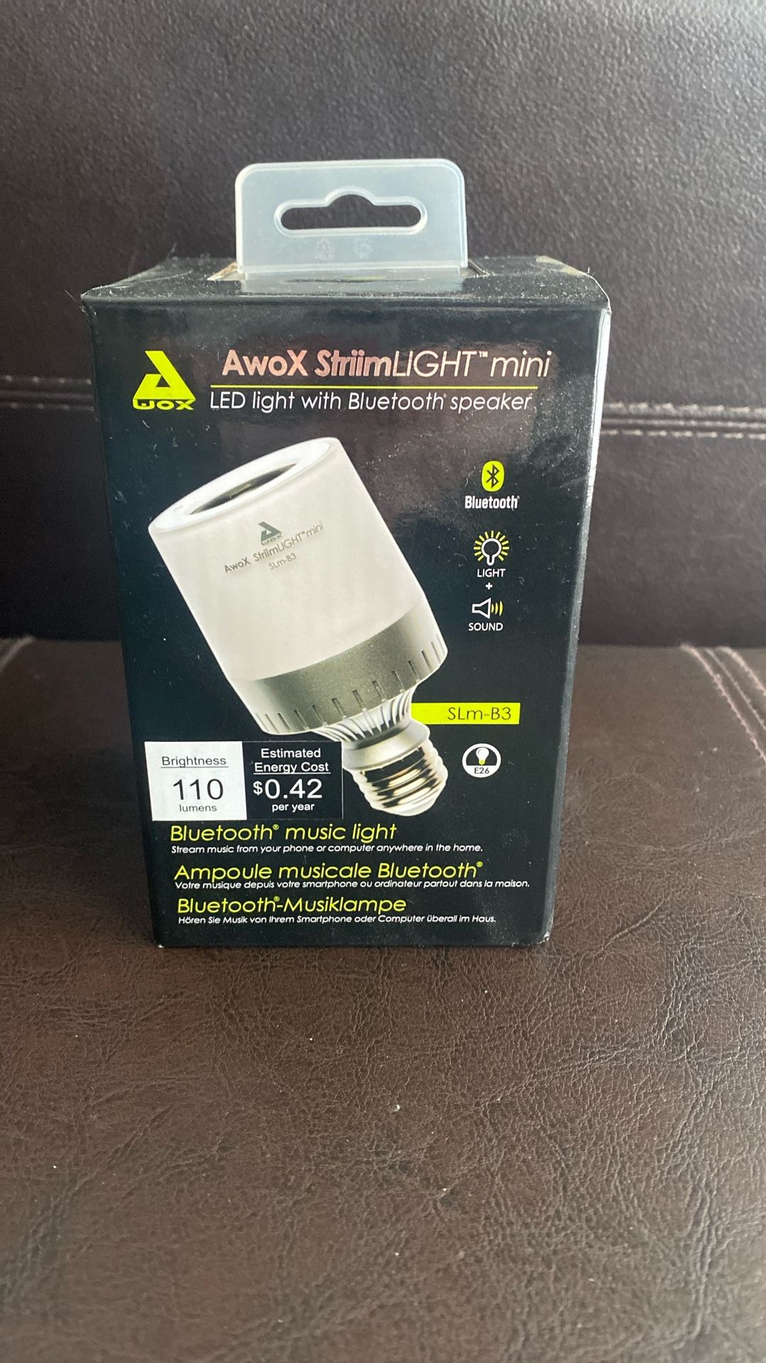 Awox StriimLight Mini LED Light With Bluetooth Speaker SLm-B3
