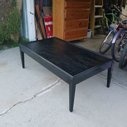 Black Wood Grain Coffee Table 