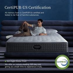 COMFBOX 12-inch King Hybrid Mattress - Medium Feel - Cooling Foam & Pressure Relief