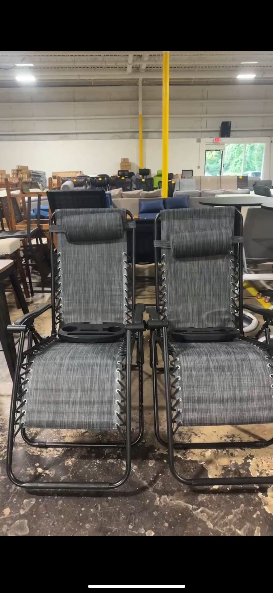 Set of 2 Relaxing Recliners Patio Chairs